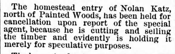 Clipping from Bismarck Weekly Tribune